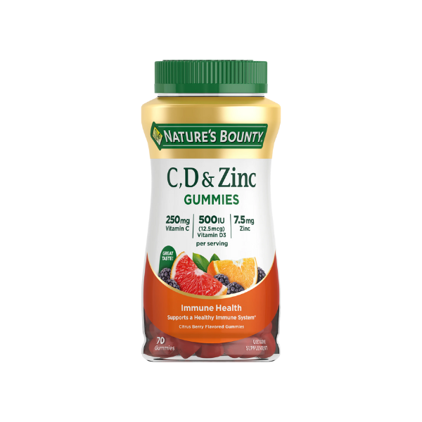 Gomitas de vitamina C, D y zinc